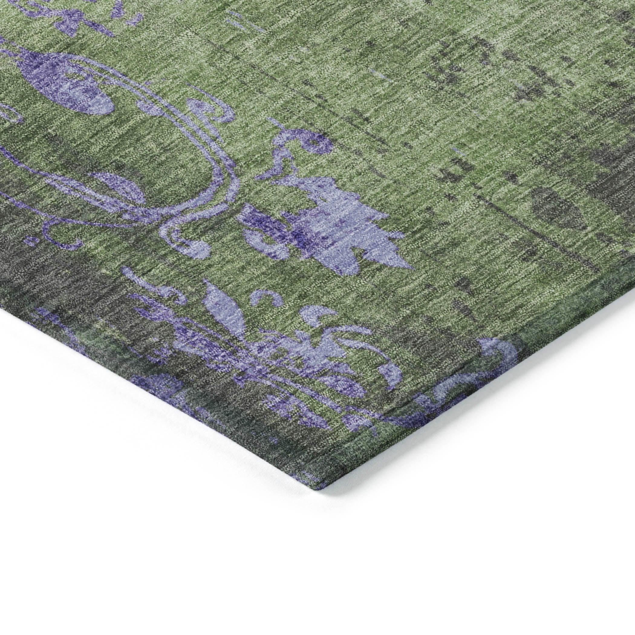 Addison Rugs Naelion Green Washable Indoor-Outdoor Rug