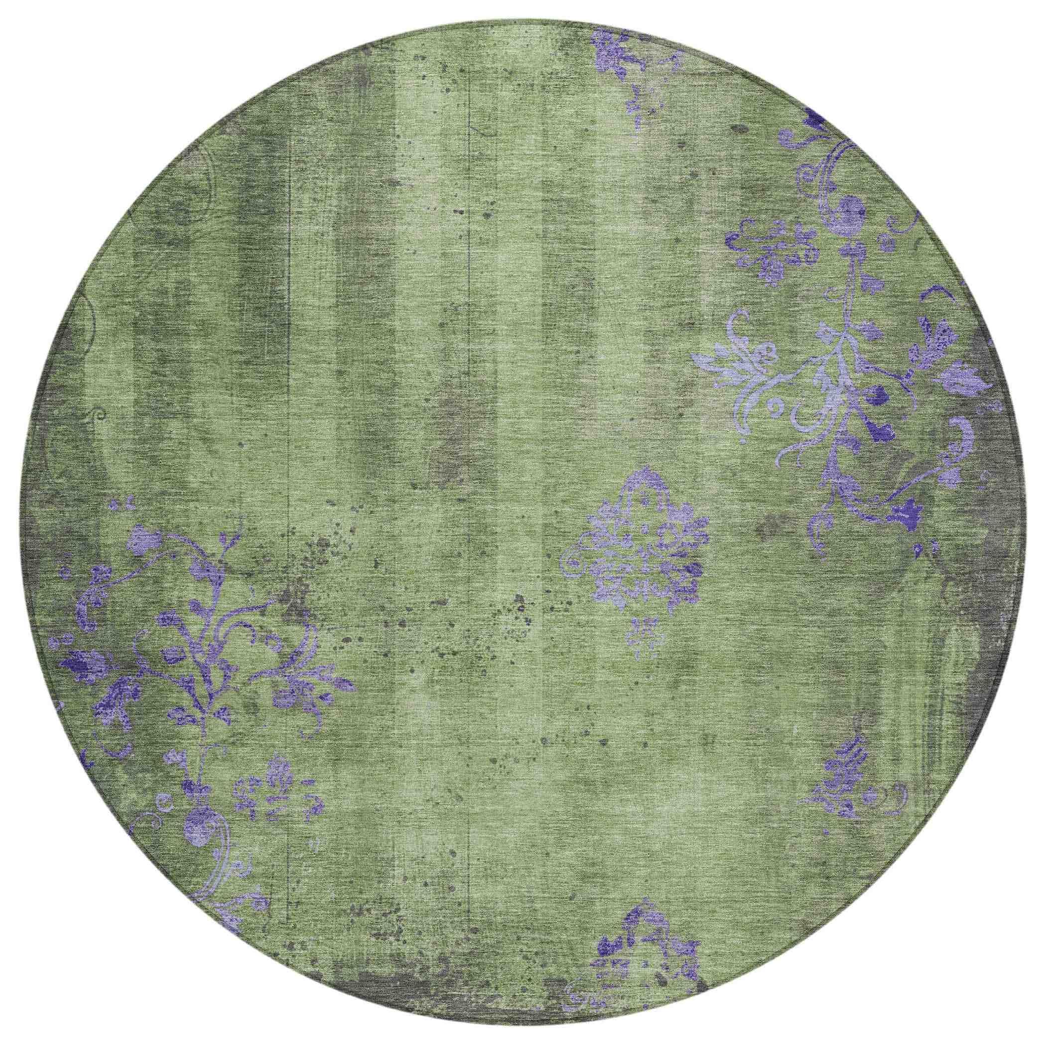 Addison Rugs Naelion Green Washable Indoor-Outdoor Rug