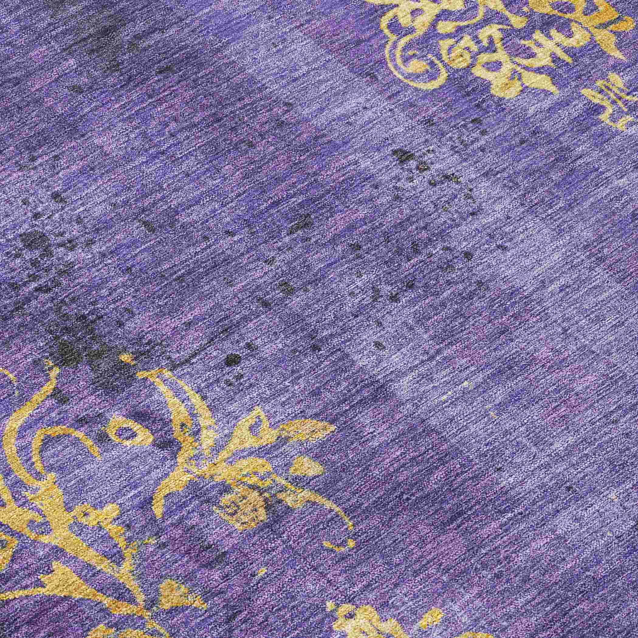 Addison Rugs Naelion Purple Washable Indoor-Outdoor Rug