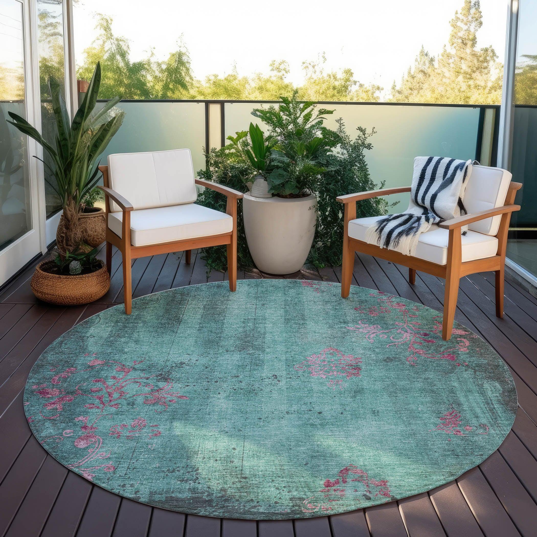 Addison Rugs Naelion Seafoam Washable Indoor-Outdoor Rug