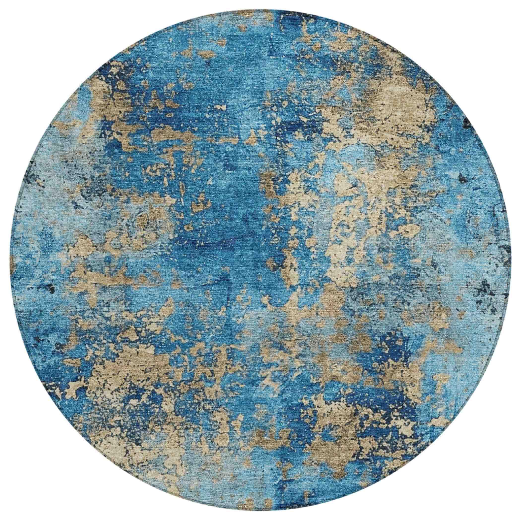 Addison Rugs Naelira Blue Washable Indoor-Outdoor Rug