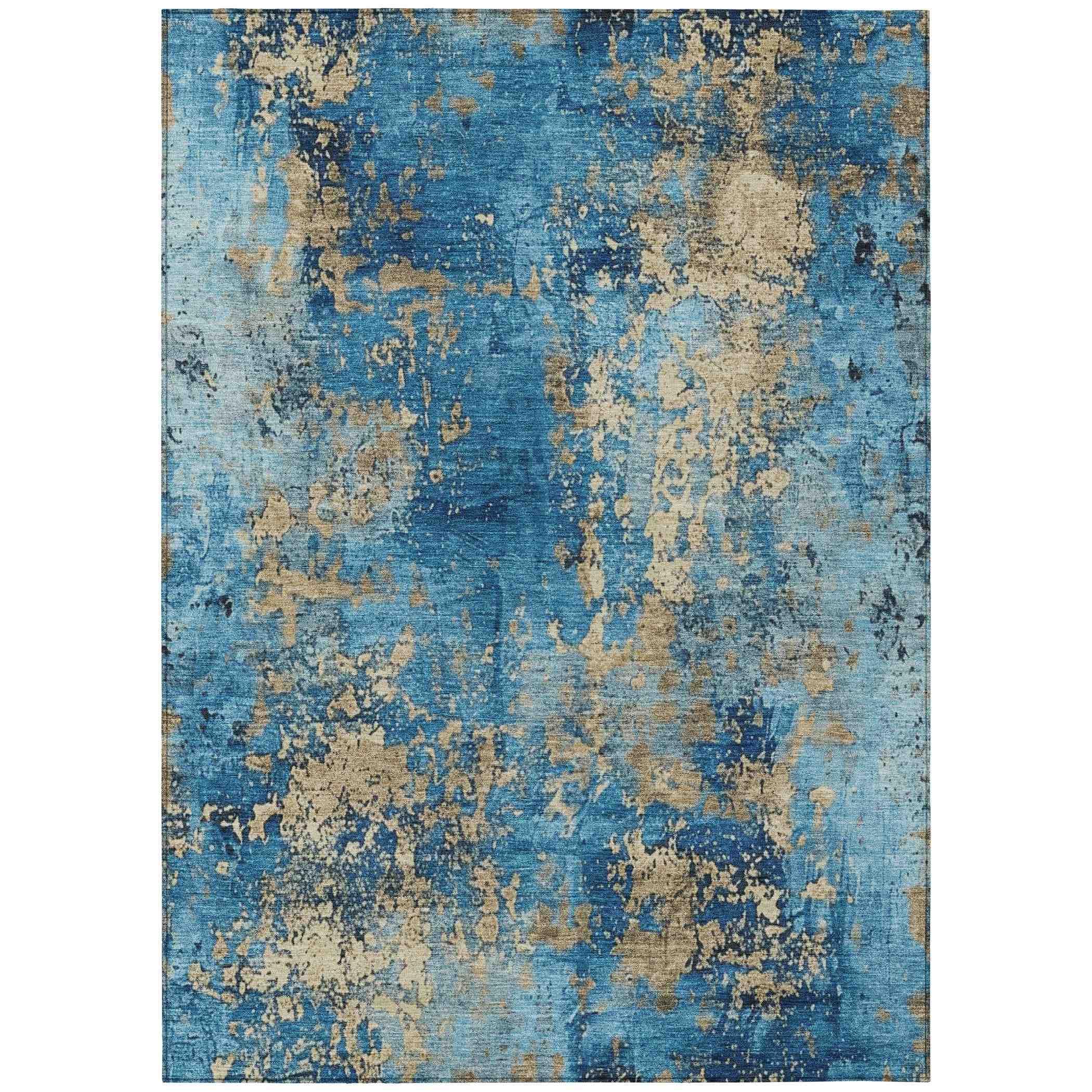 Addison Rugs Naelira Blue Washable Indoor-Outdoor Rug