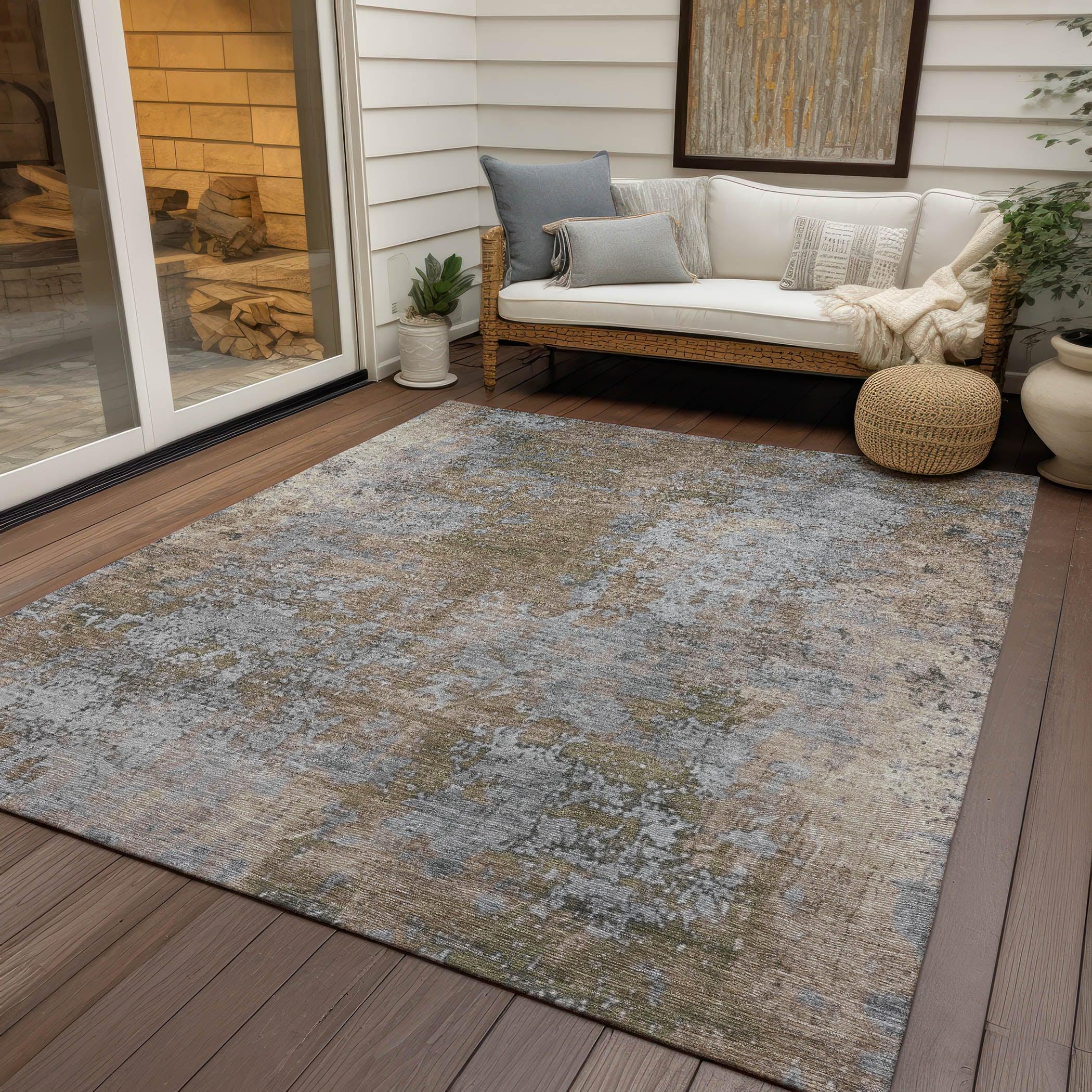 Addison Rugs Naelira Brown Washable Indoor-Outdoor Rug