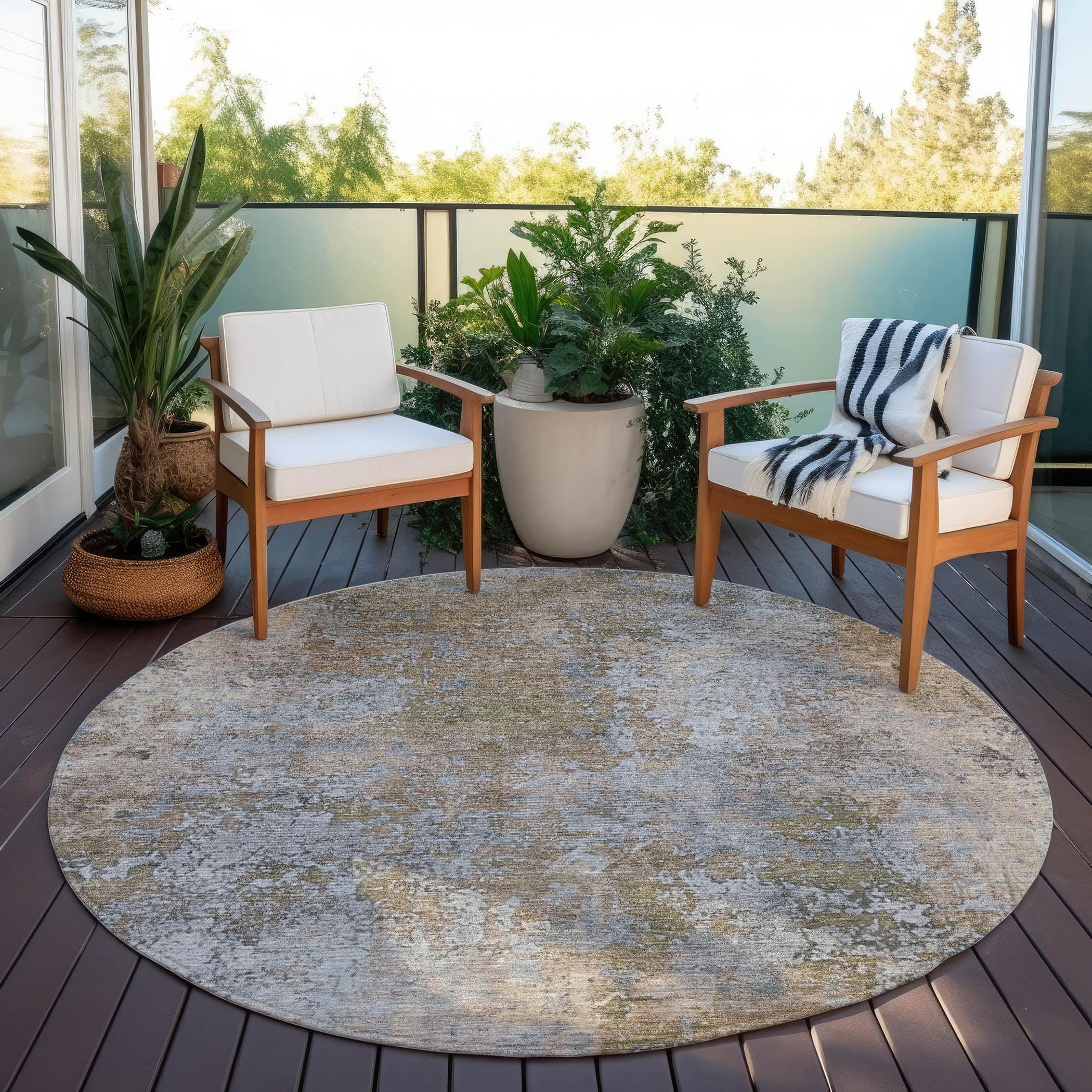 Addison Rugs Naelira Brown Washable Indoor-Outdoor Rug