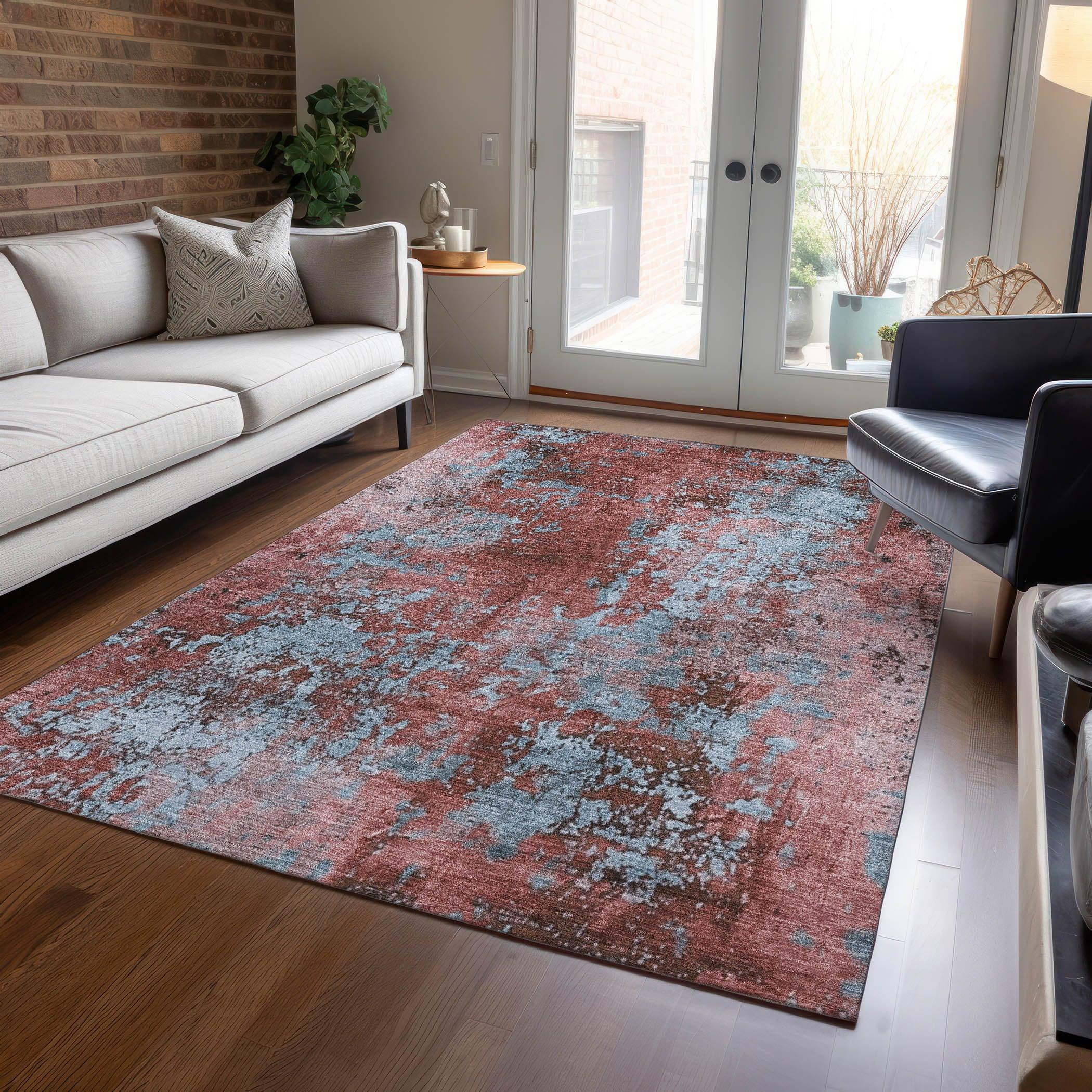 Addison Rugs Naelira Coral Washable Indoor-Outdoor Rug