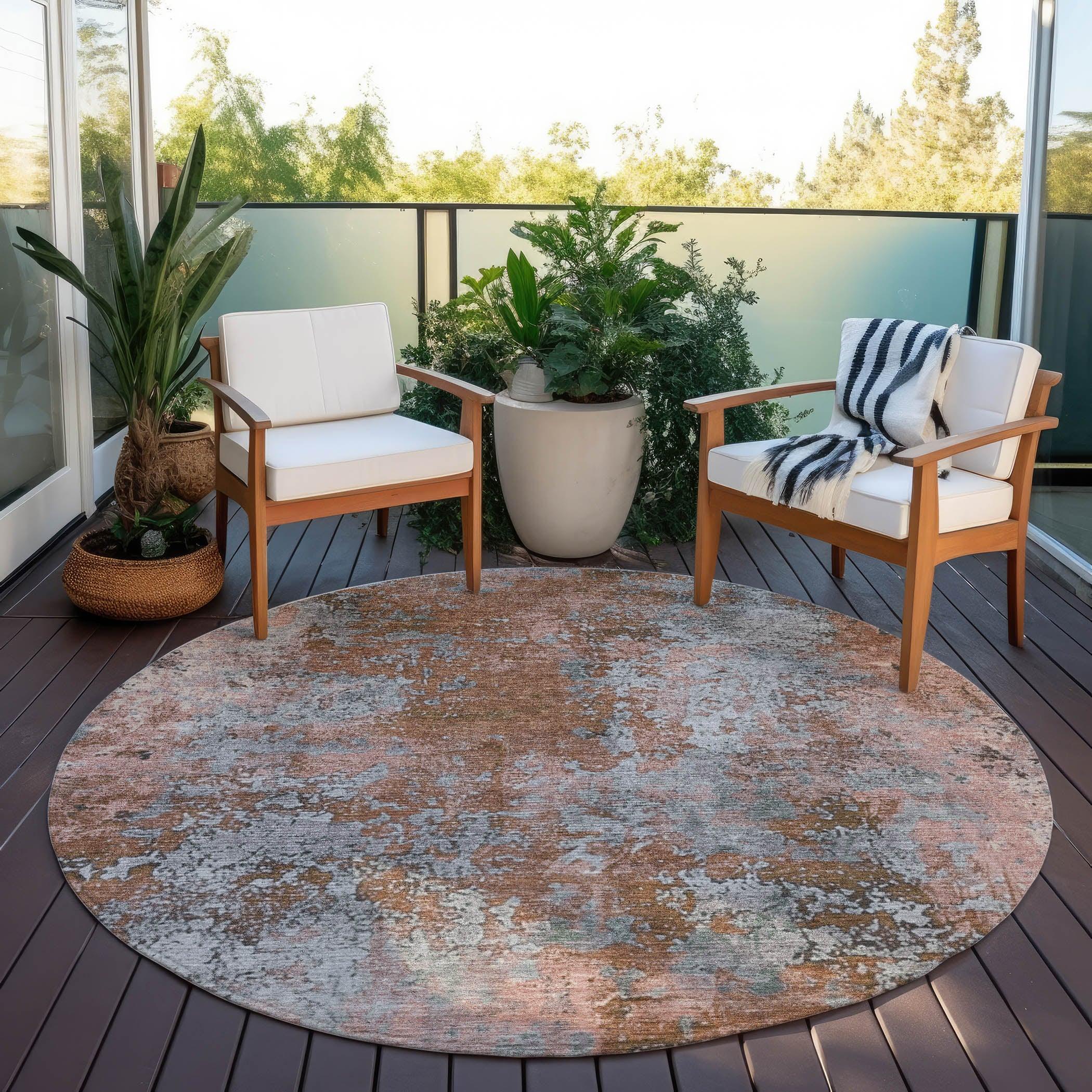 Addison Rugs Naelira Orange Washable Indoor-Outdoor Rug