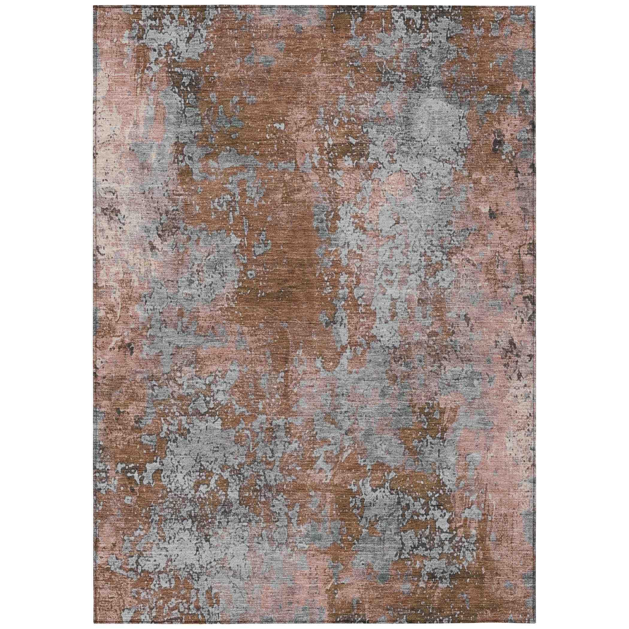 Addison Rugs Naelira Orange Washable Indoor-Outdoor Rug