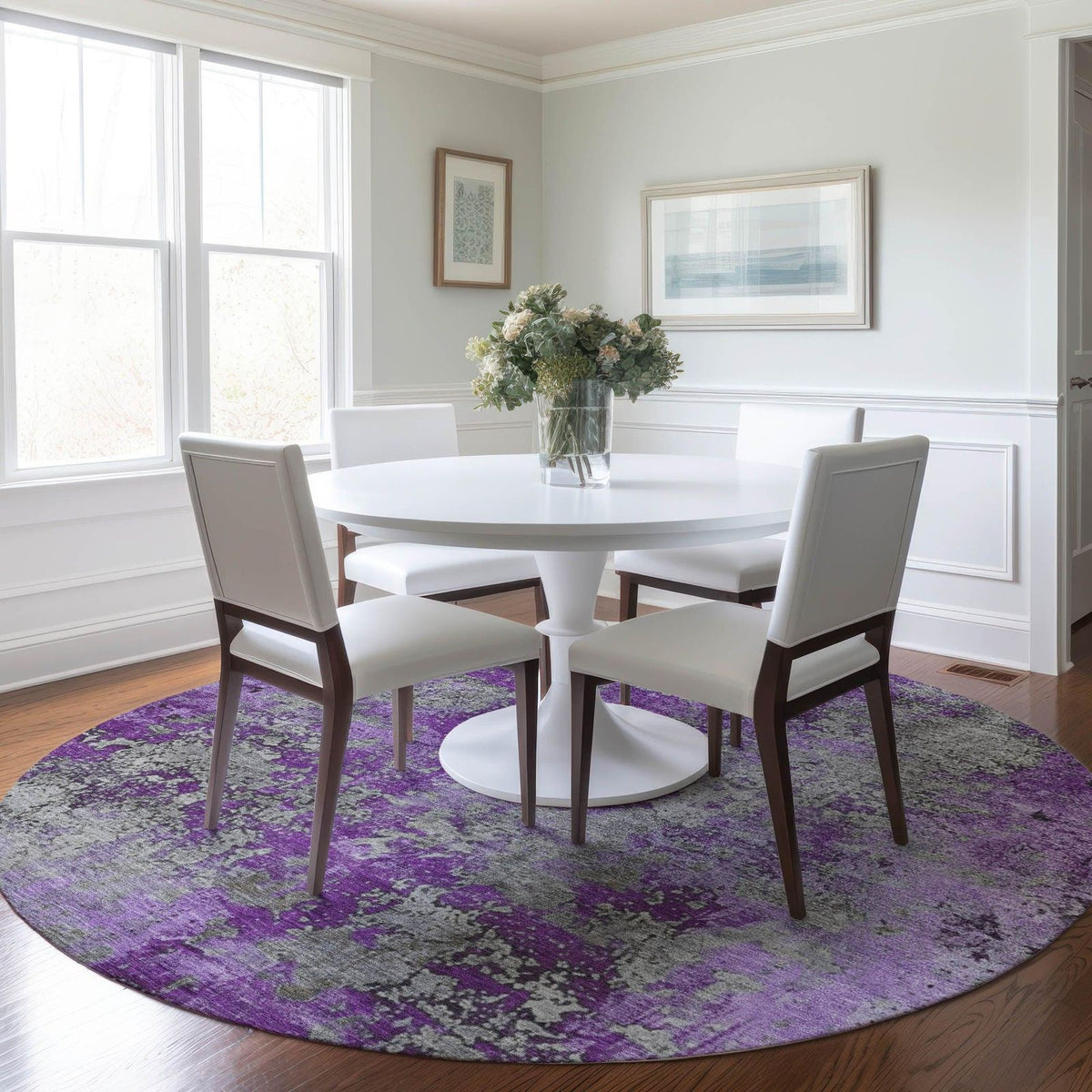 Addison Rugs Naelira Purple Washable Indoor-Outdoor Rug