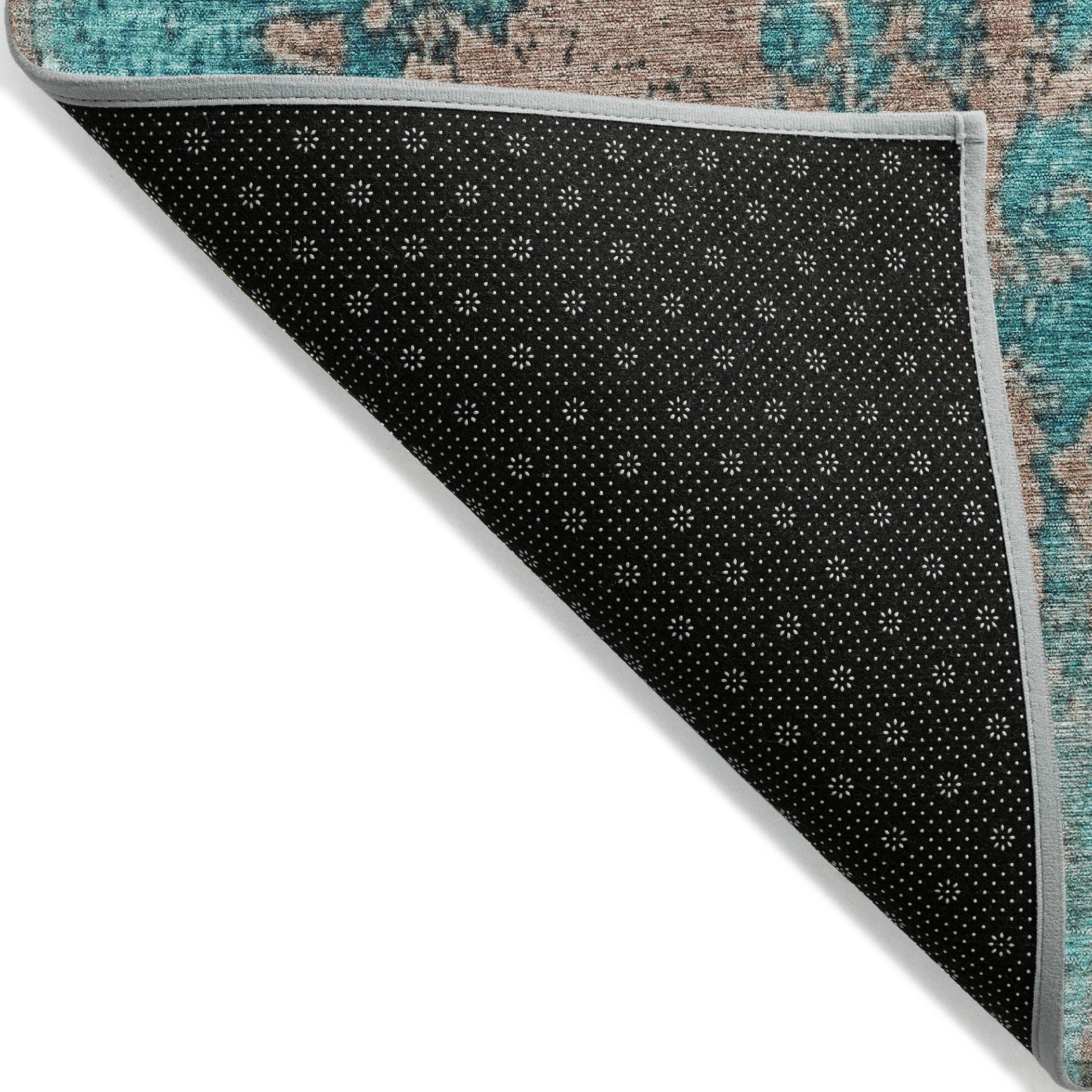 Addison Rugs Naelira Teal Washable Indoor-Outdoor Rug