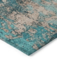 Addison Rugs Naelira Teal Washable Indoor-Outdoor Rug