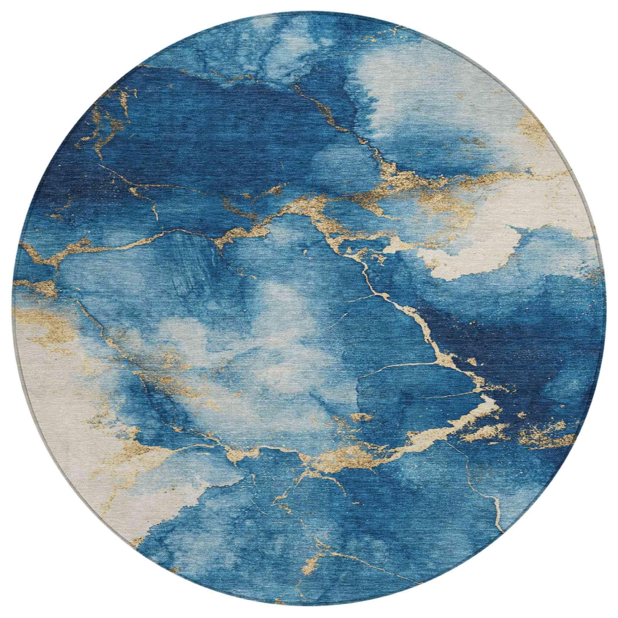 Addison Rugs Naelius Blue Washable Indoor-Outdoor Rug