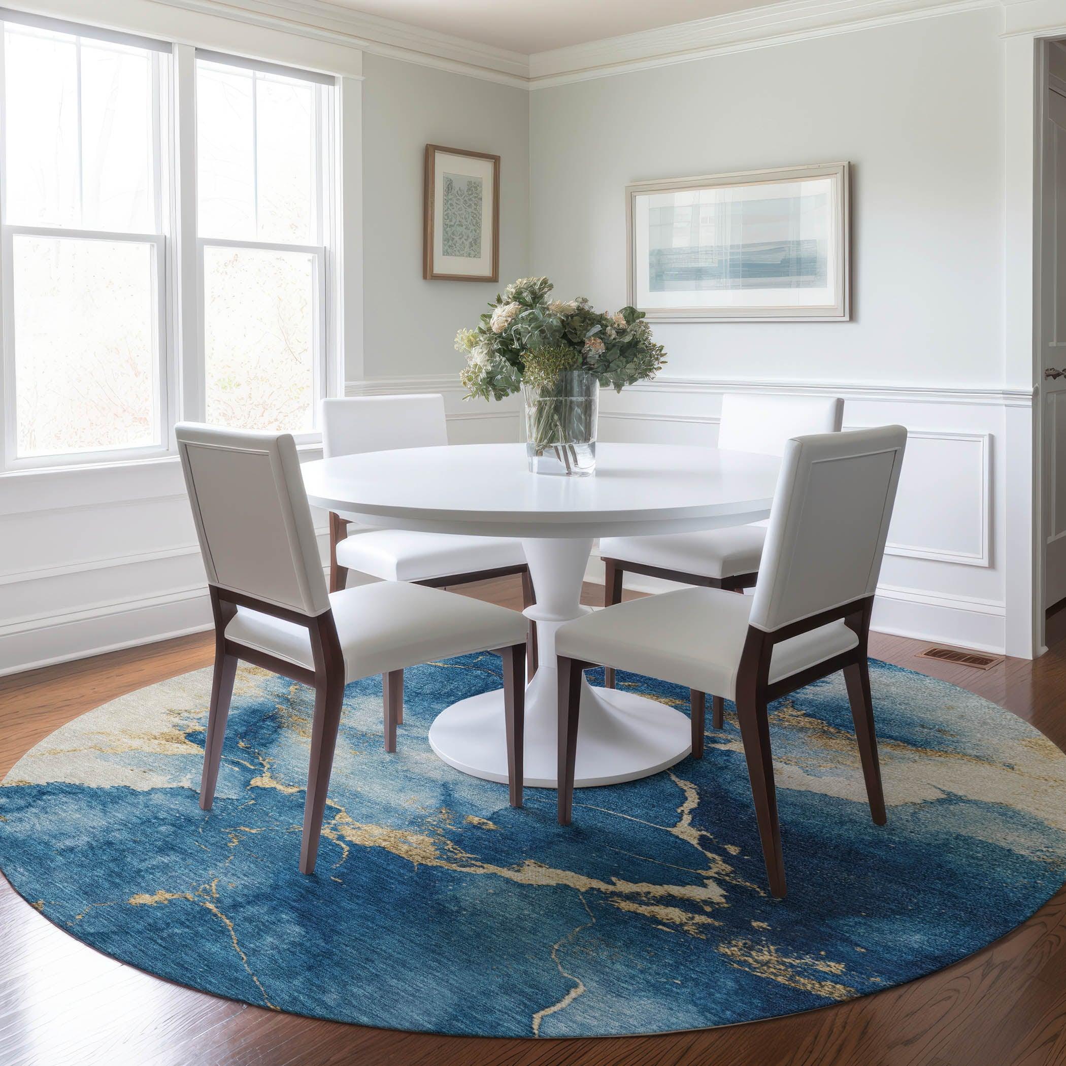 Addison Rugs Naelius Blue Washable Indoor-Outdoor Rug