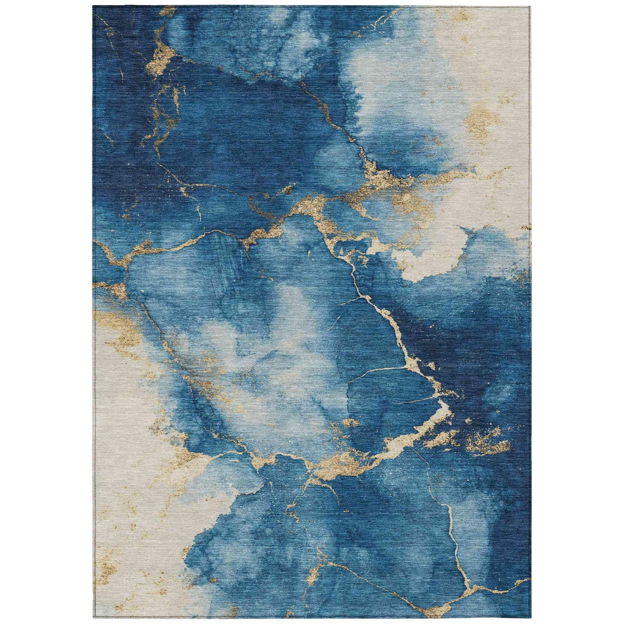Addison Rugs Naelius Blue Washable Indoor-Outdoor Rug