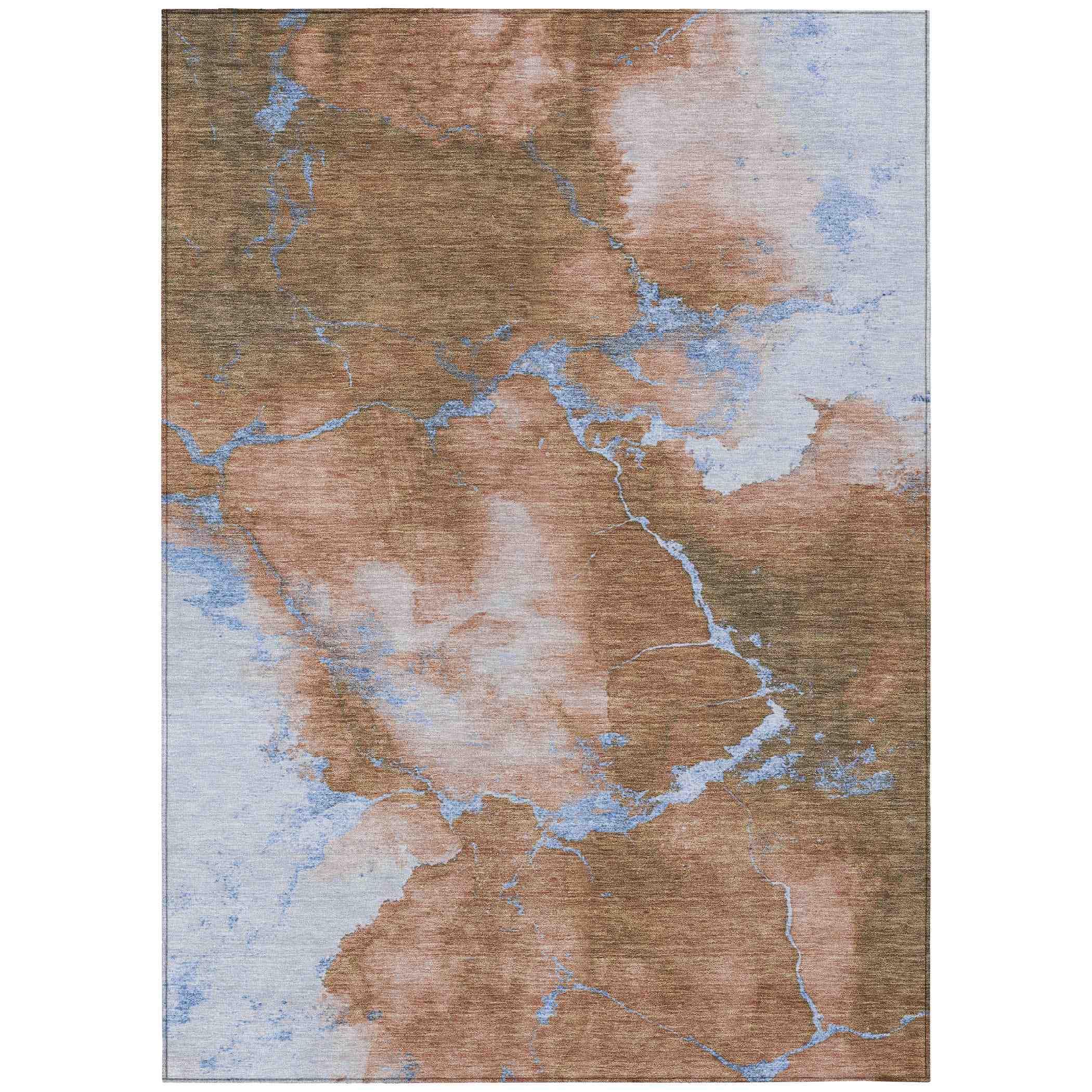 Addison Rugs Naelius Orange Washable Indoor-Outdoor Rug