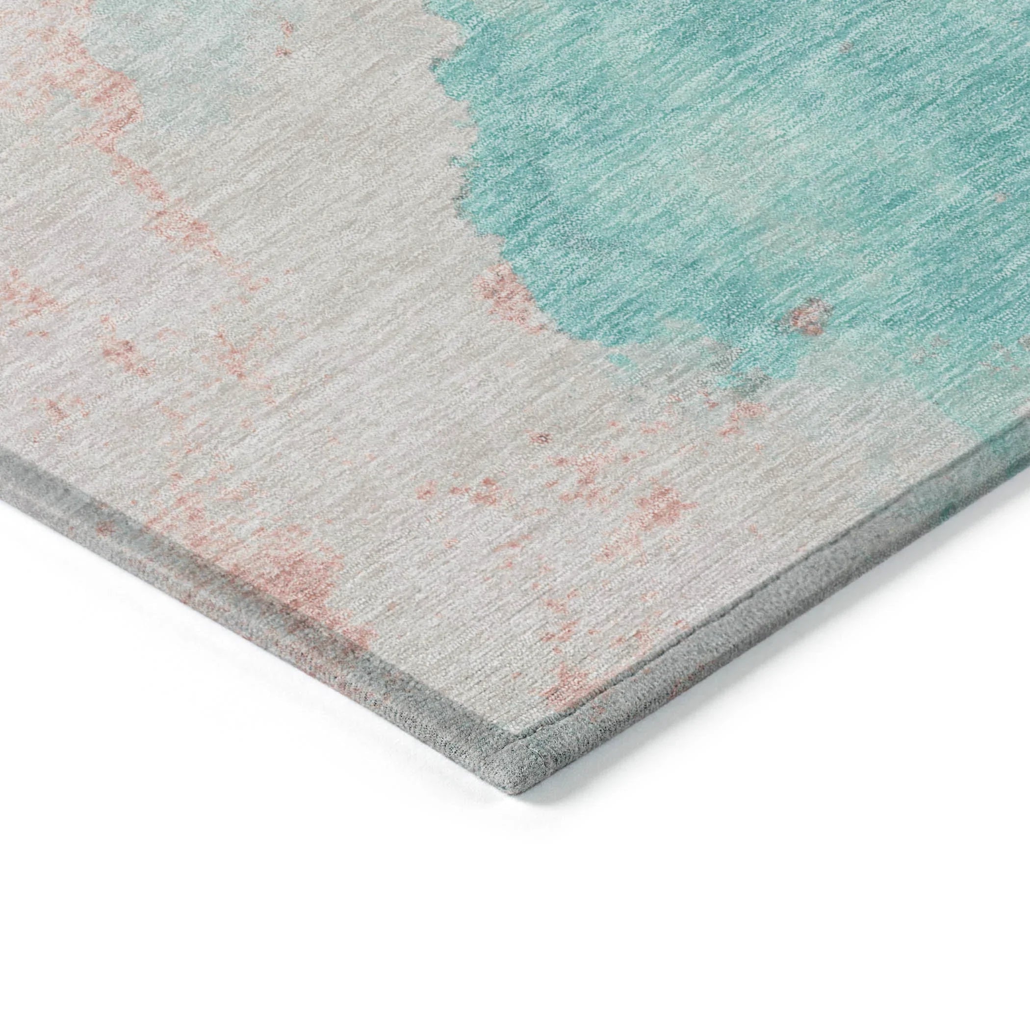 Addison Rugs Naelius Teal Washable Indoor-Outdoor Rug