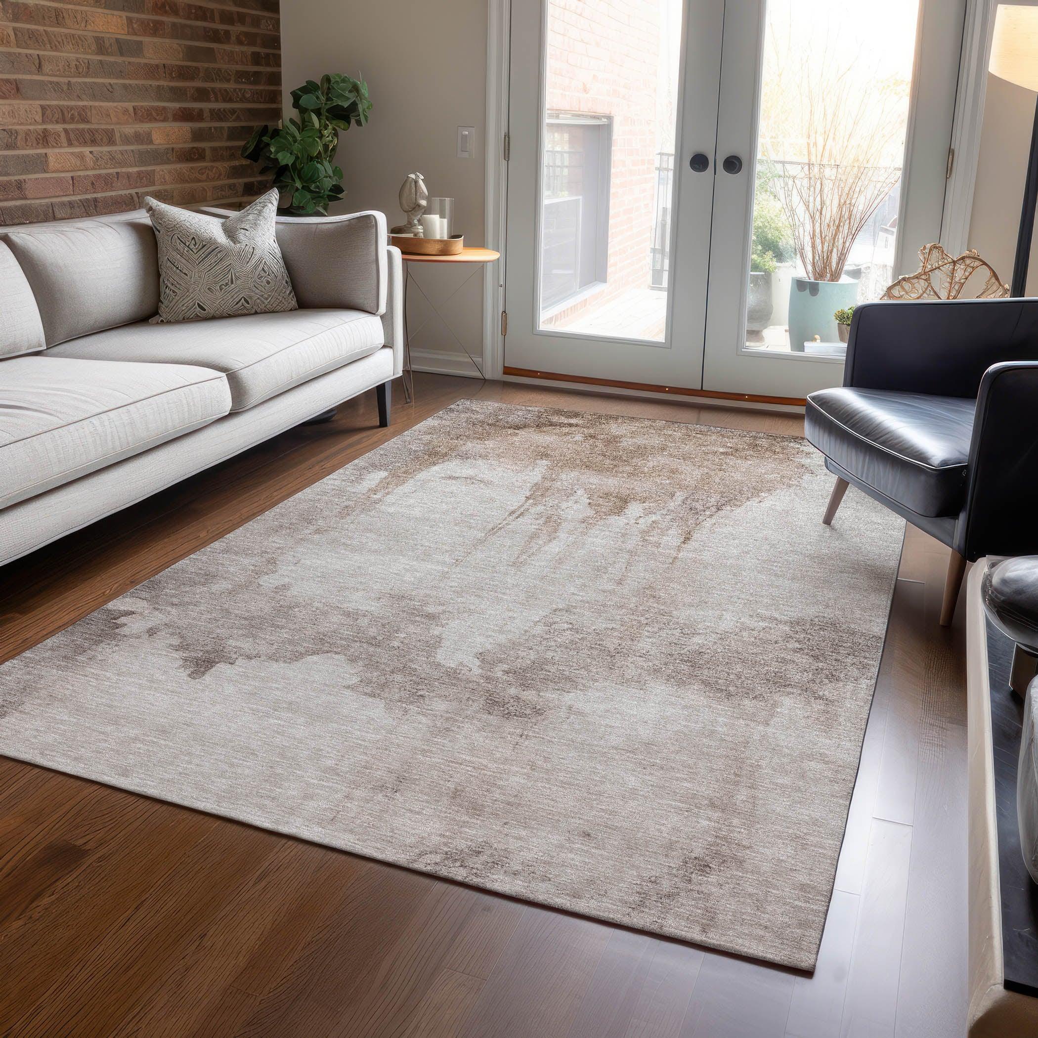 Addison Rugs Naelon Brown Washable Indoor-Outdoor Rug