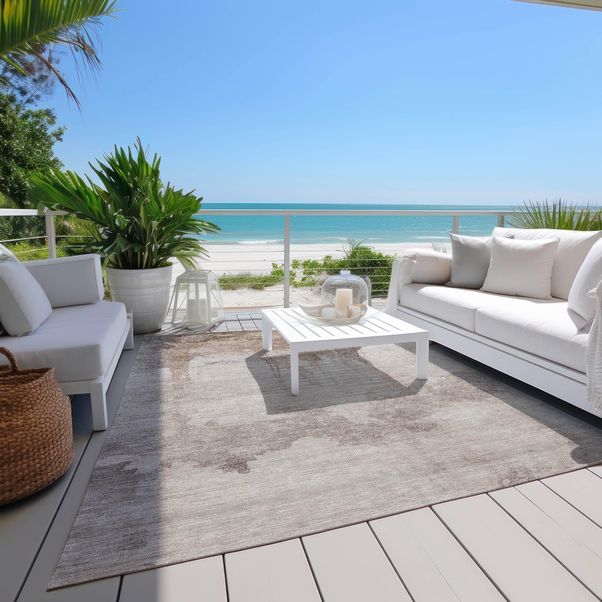 Addison Rugs Naelon Brown Washable Indoor-Outdoor Rug
