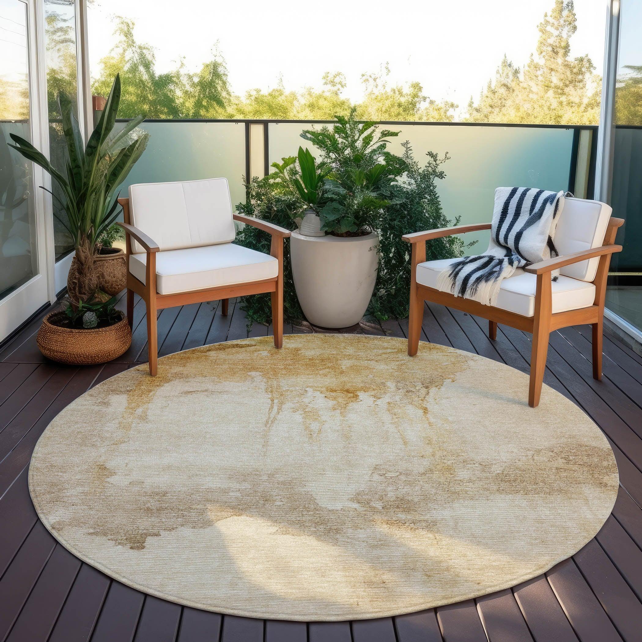 Addison Rugs Naelon Gold Washable Indoor-Outdoor Rug