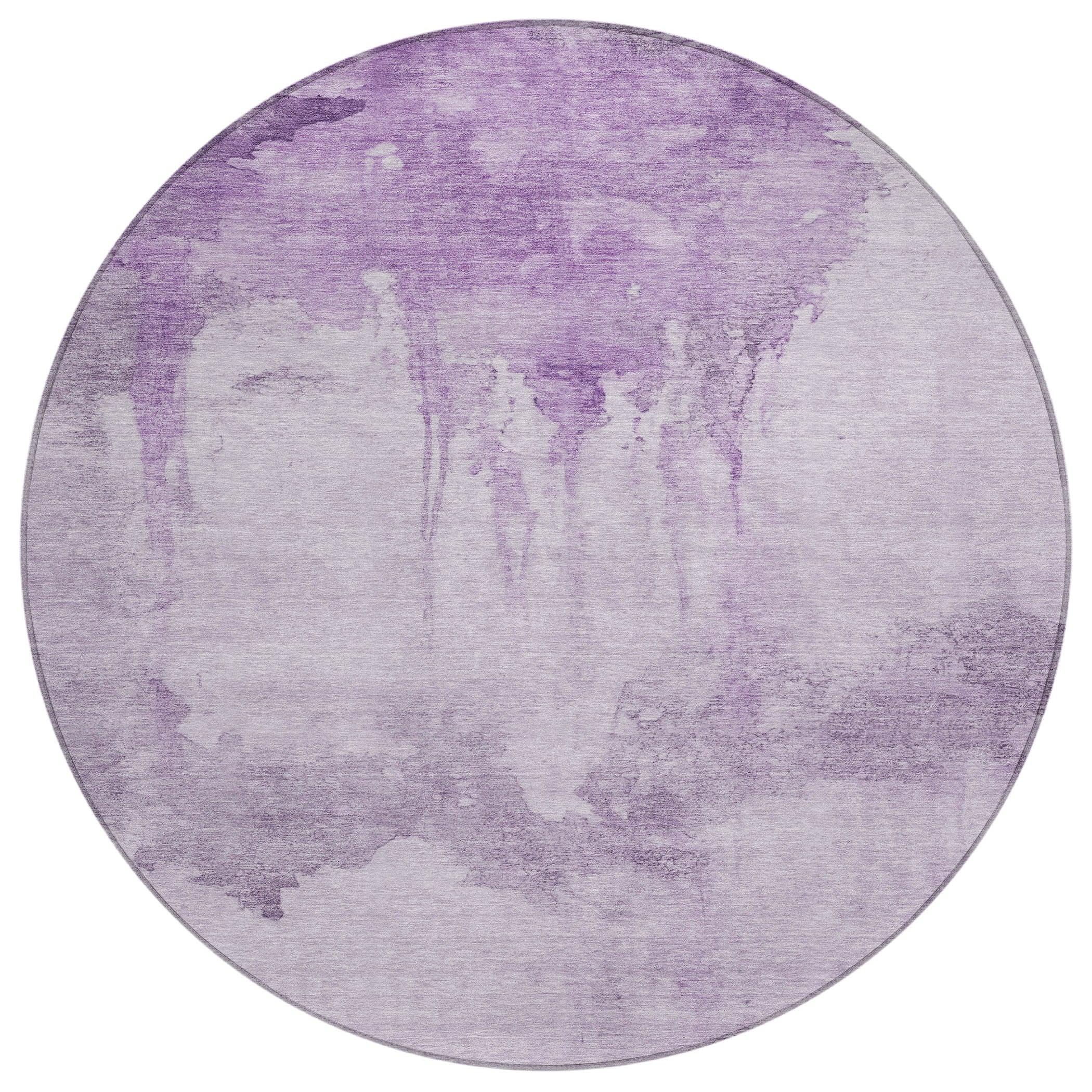 Addison Rugs Naelon Purple Washable Indoor-Outdoor Rug