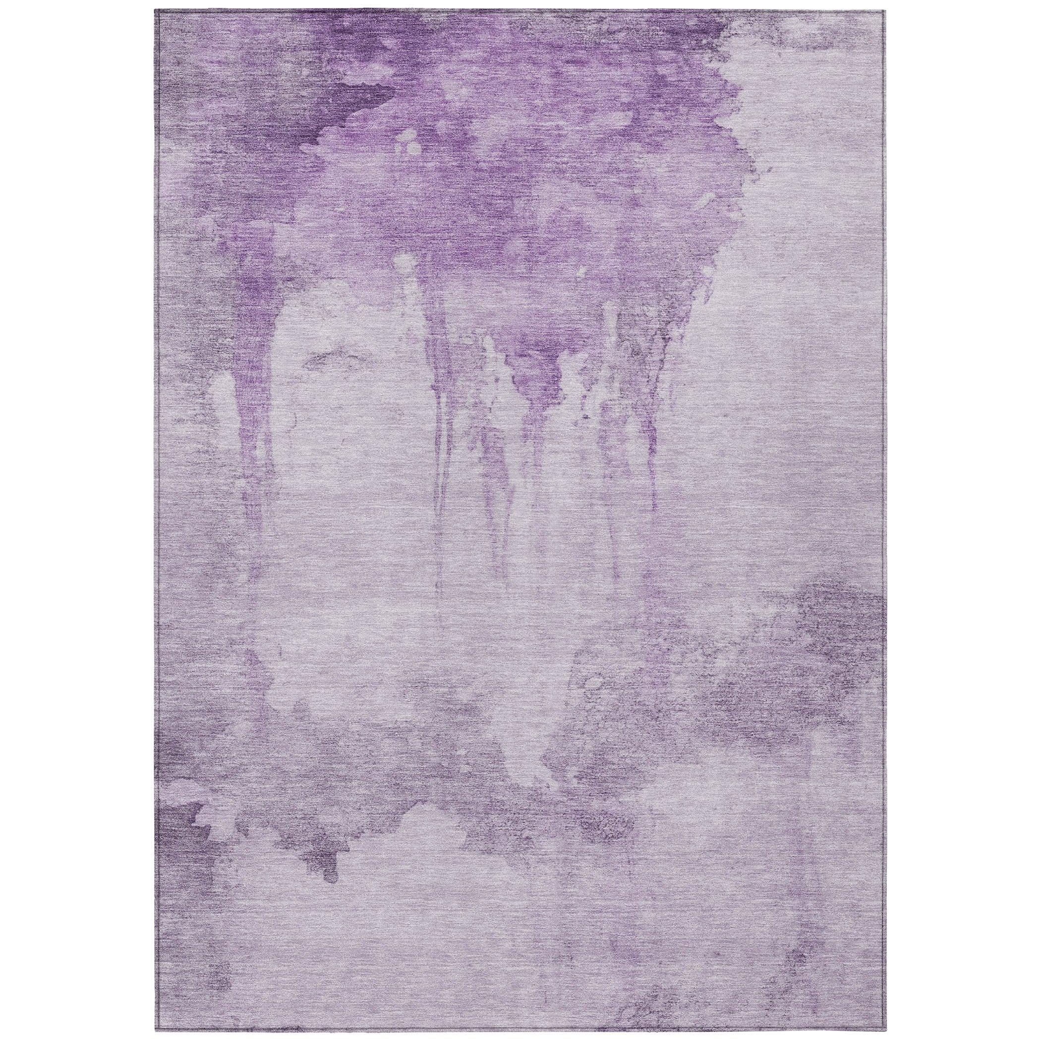 Addison Rugs Naelon Purple Washable Indoor-Outdoor Rug