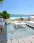 Addison Rugs Naelon Teal Washable Indoor-Outdoor Rug