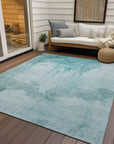 Addison Rugs Naelon Teal Washable Indoor-Outdoor Rug