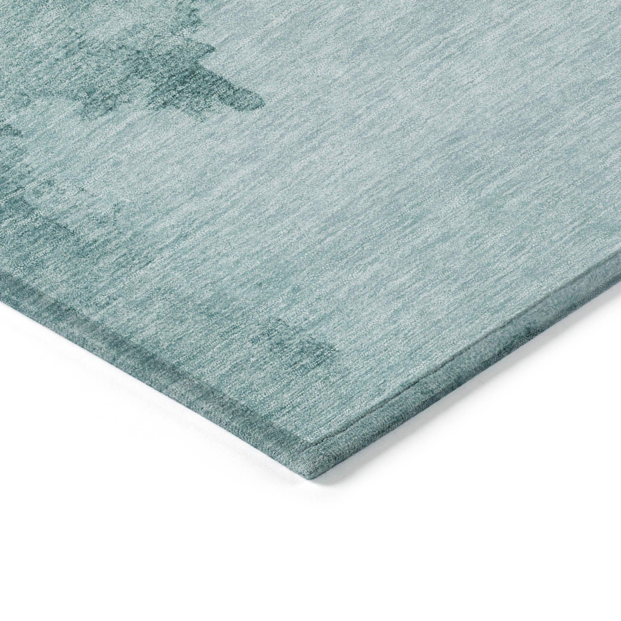 Addison Rugs Naelon Teal Washable Indoor-Outdoor Rug