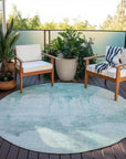 Addison Rugs Naelon Teal Washable Indoor-Outdoor Rug