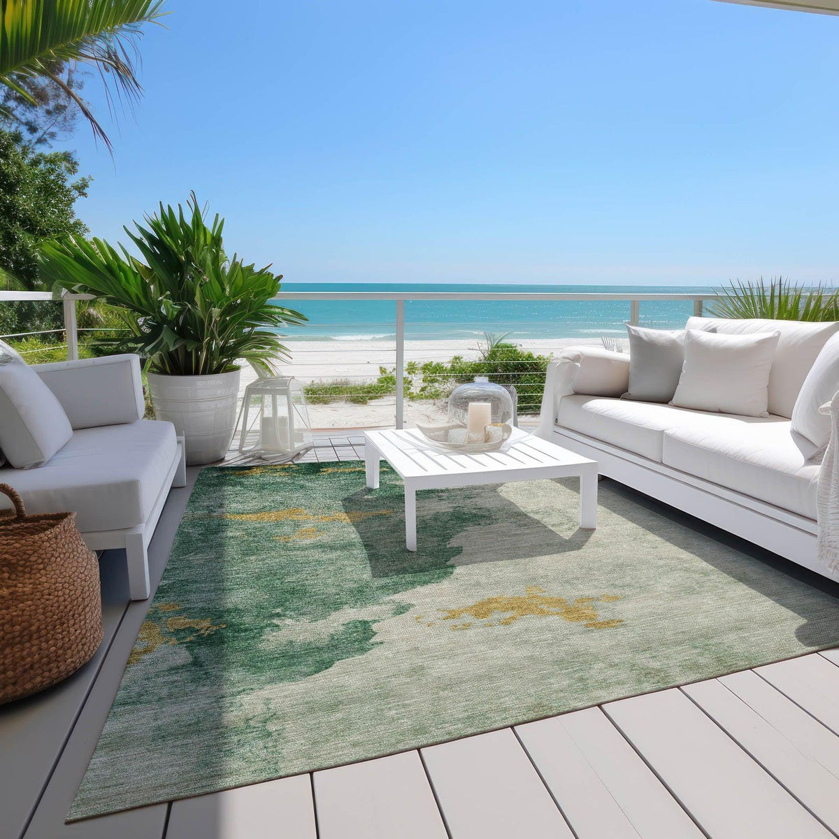 Addison Rugs Naelora Green Washable Indoor-Outdoor Rug