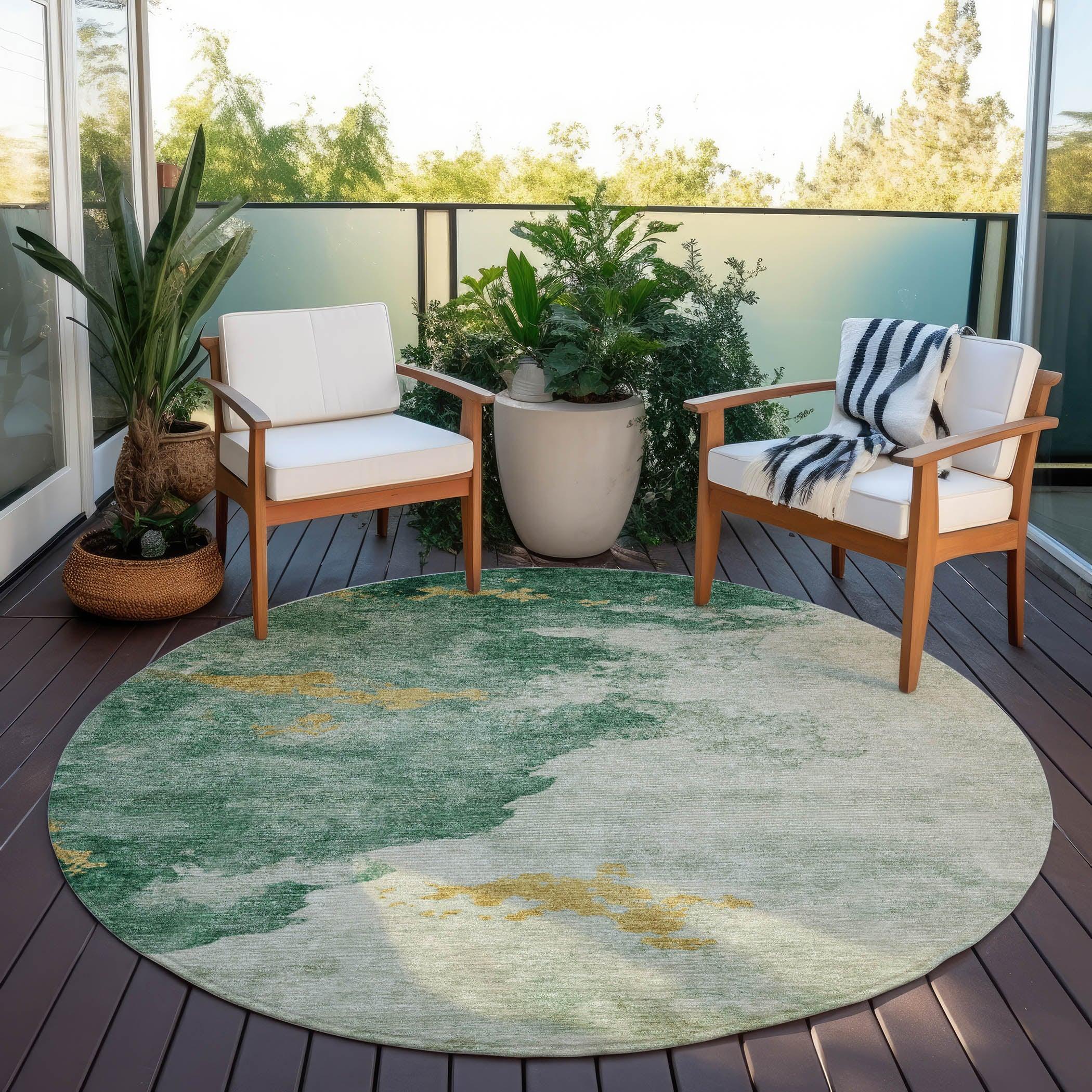 Addison Rugs Naelora Green Washable Indoor-Outdoor Rug