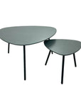 Naples Steel Outdoor Nesting Coffee Table 2PC-Outdoor Coffee Tables-LH Imports-LOOMLAN