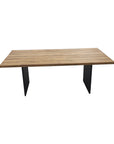 Naples Wood Top Outdoor Dining Table-Outdoor Dining Tables-LH Imports-LOOMLAN