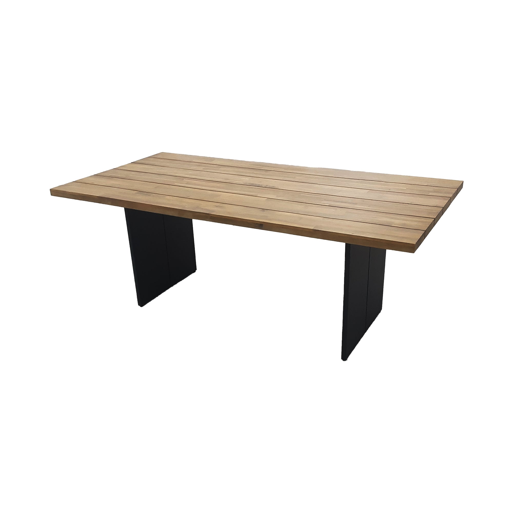 Naples Wood Top Outdoor Dining Table-Outdoor Dining Tables-LH Imports-LOOMLAN