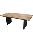 Naples Wood Top Outdoor Dining Table-Outdoor Dining Tables-LH Imports-LOOMLAN