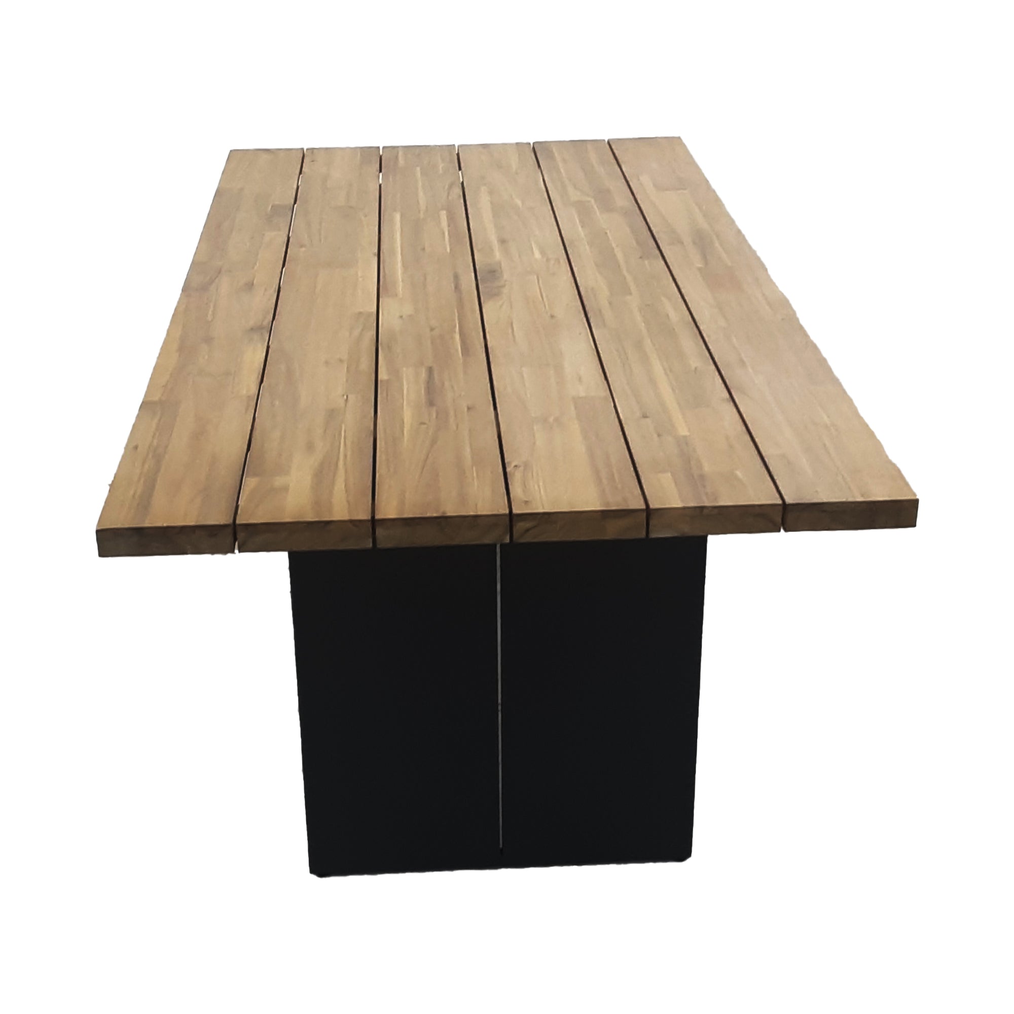 Naples Wood Top Outdoor Dining Table-Outdoor Dining Tables-LH Imports-LOOMLAN