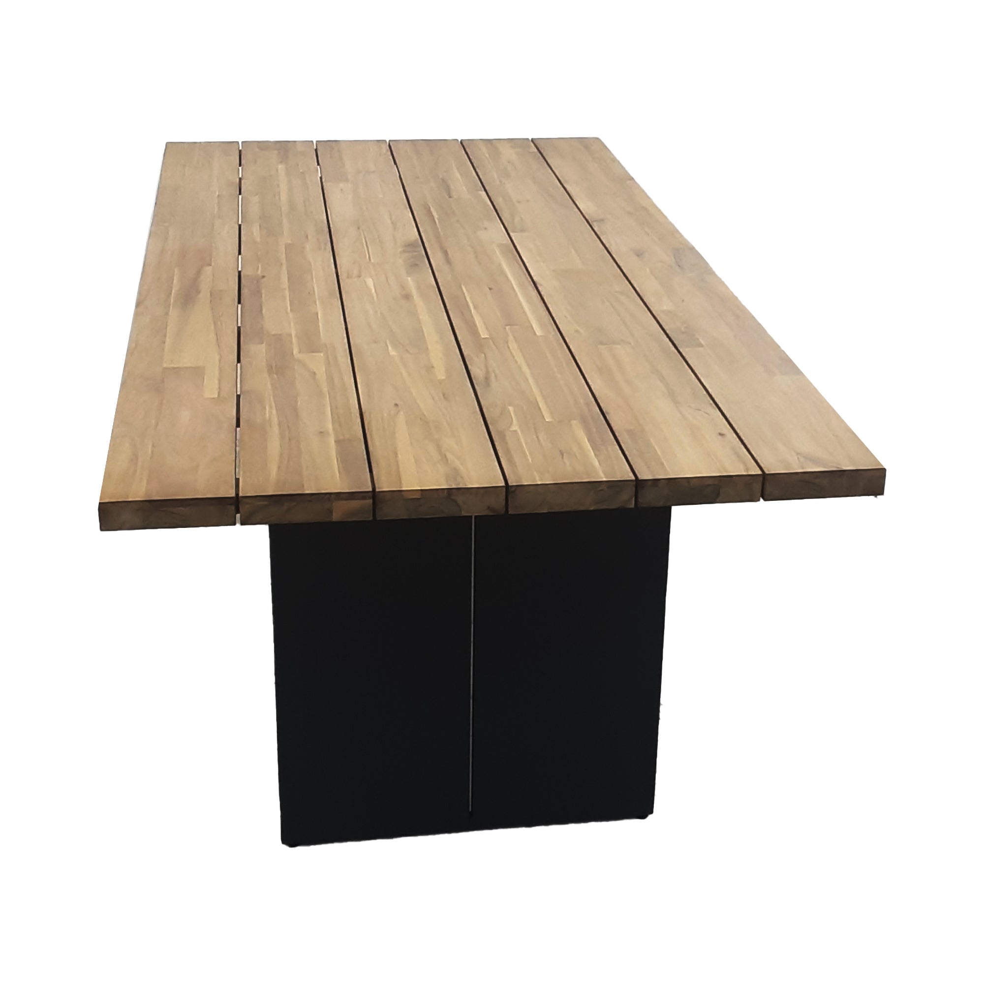 Naples Wood Top Outdoor Dining Table-Outdoor Dining Tables-LH Imports-LOOMLAN