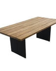 Naples Wood Top Outdoor Dining Table-Outdoor Dining Tables-LH Imports-LOOMLAN