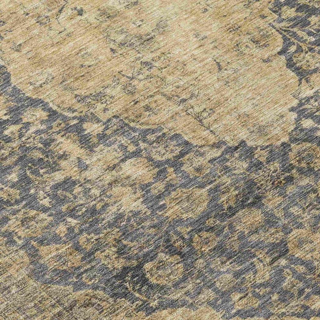 LOOMLAN Rugs Naraxa Gray Washable Indoor-Outdoor Rug
