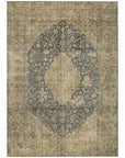 LOOMLAN Rugs Naraxa Gray Washable Indoor-Outdoor Rug