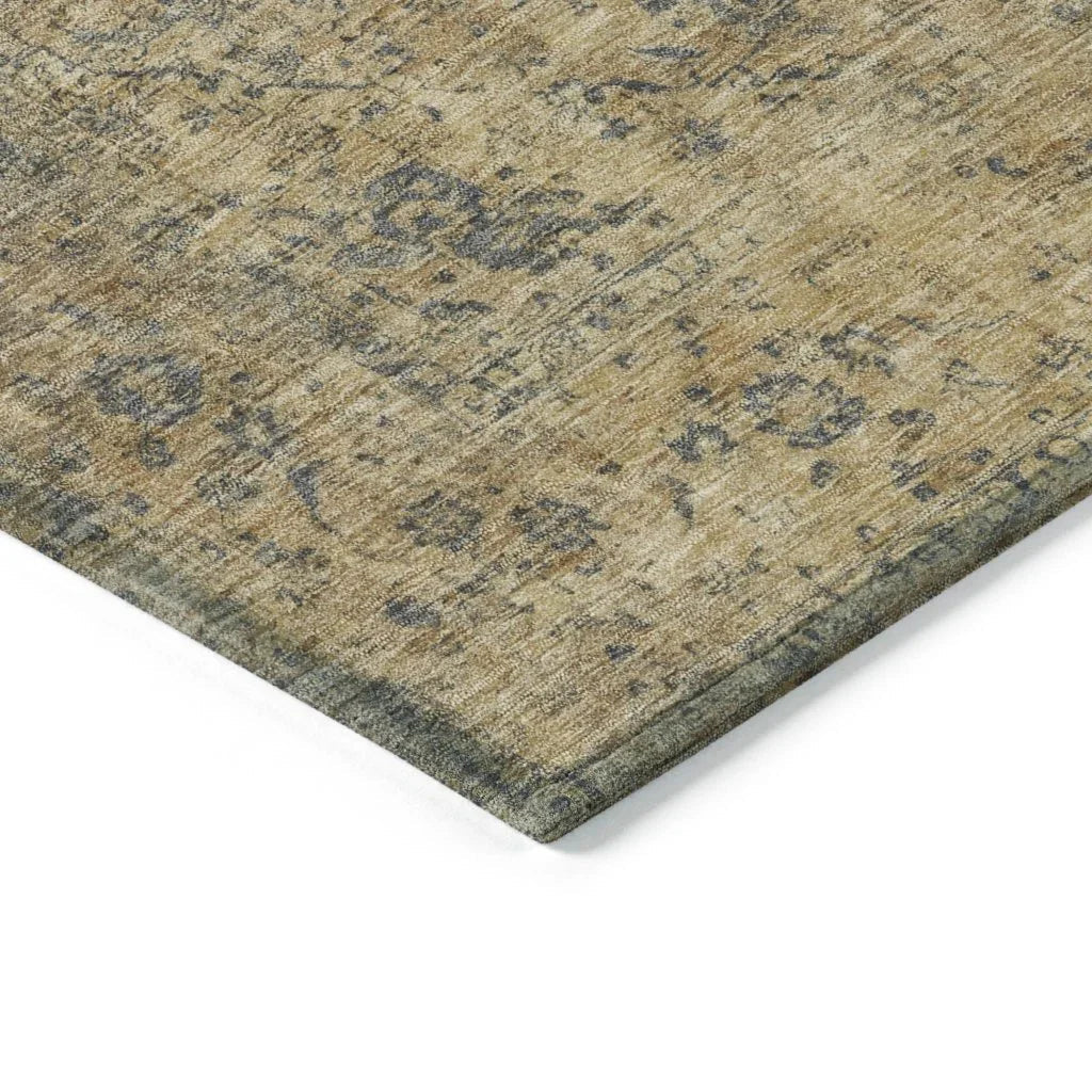 LOOMLAN Rugs Naraxa Gray Washable Indoor-Outdoor Rug