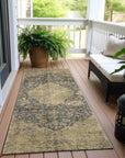 LOOMLAN Rugs Naraxa Gray Washable Indoor-Outdoor Rug