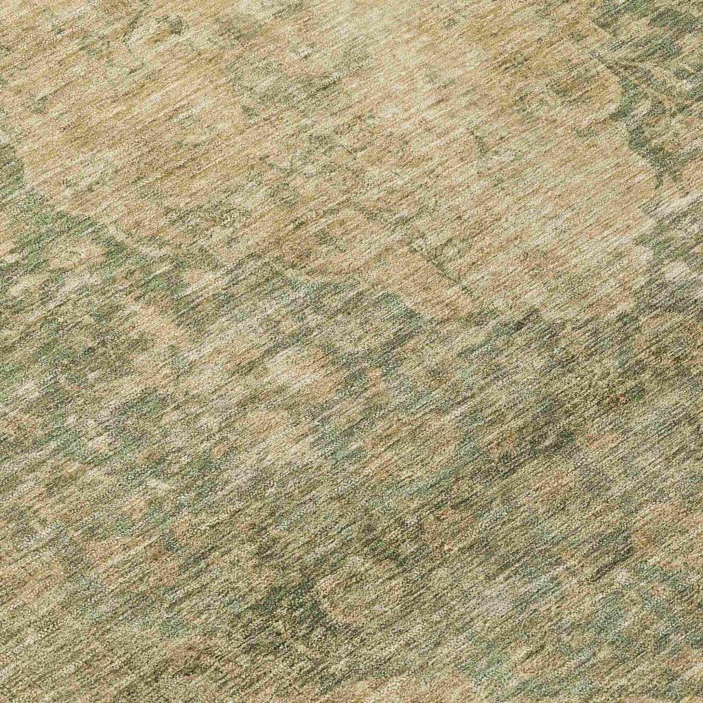 LOOMLAN Rugs Naraxa Green Washable Indoor-Outdoor Rug