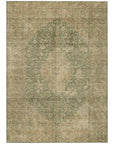 LOOMLAN Rugs Naraxa Green Washable Indoor-Outdoor Rug