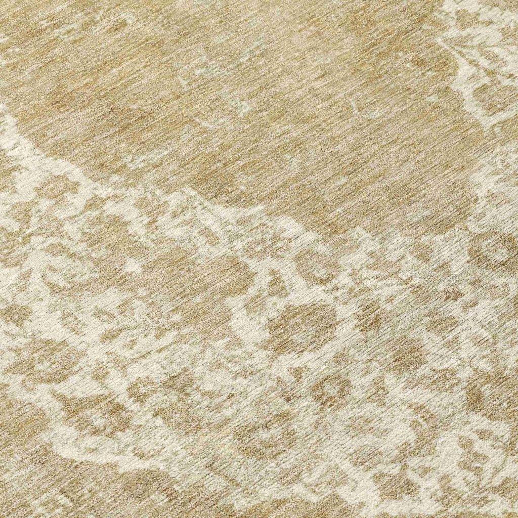 LOOMLAN Rugs Naraxa Ivory Washable Indoor-Outdoor Rug
