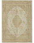 LOOMLAN Rugs Naraxa Ivory Washable Indoor-Outdoor Rug