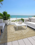 LOOMLAN Rugs Naraxa Ivory Washable Indoor-Outdoor Rug