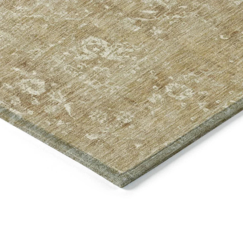 LOOMLAN Rugs Naraxa Ivory Washable Indoor-Outdoor Rug