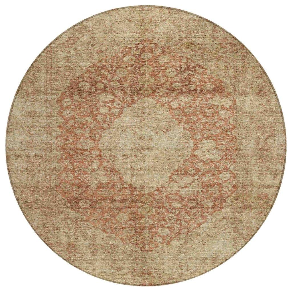 LOOMLAN Rugs Naraxa Orange Washable Indoor-Outdoor Rug