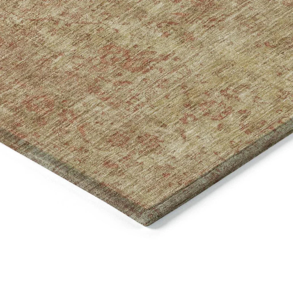 LOOMLAN Rugs Naraxa Orange Washable Indoor-Outdoor Rug