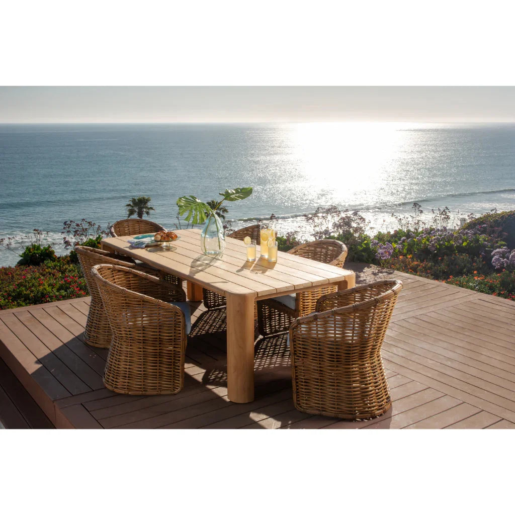 Sunset West Natural Teak Outdoor Dining Table